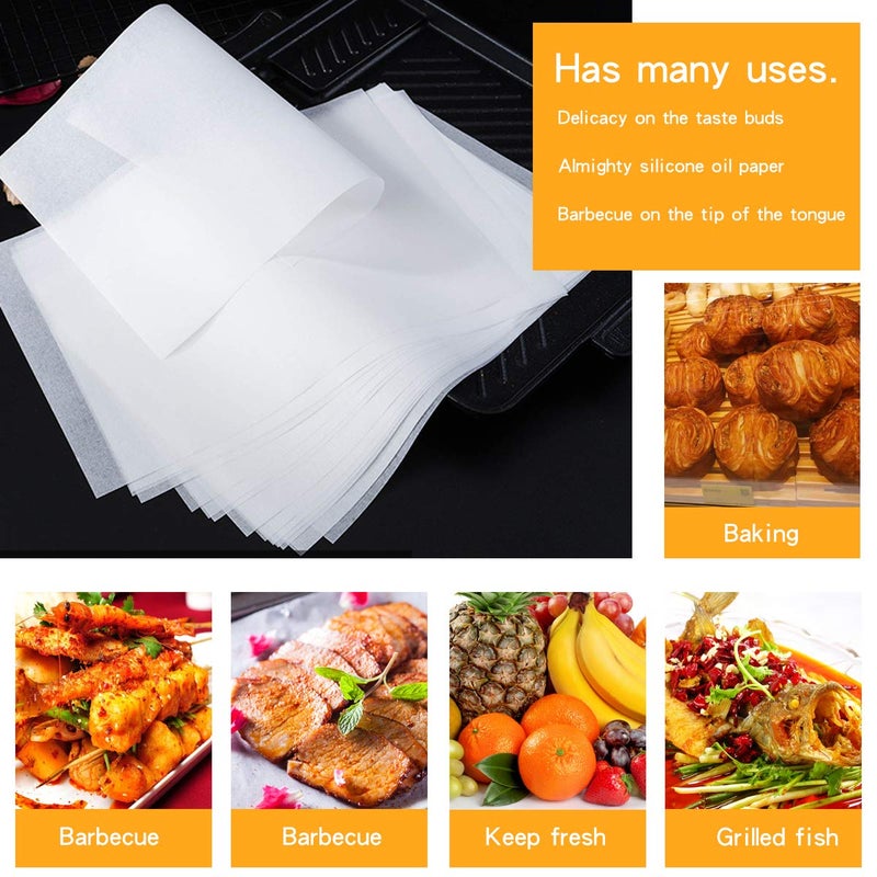 GoldPaddy Parchment Sheets (200Pcs), 10 x 14 Inches Non-Stick Precut Baking Parchment Paper for Baking Cookies, Bread, Meat - Image 2